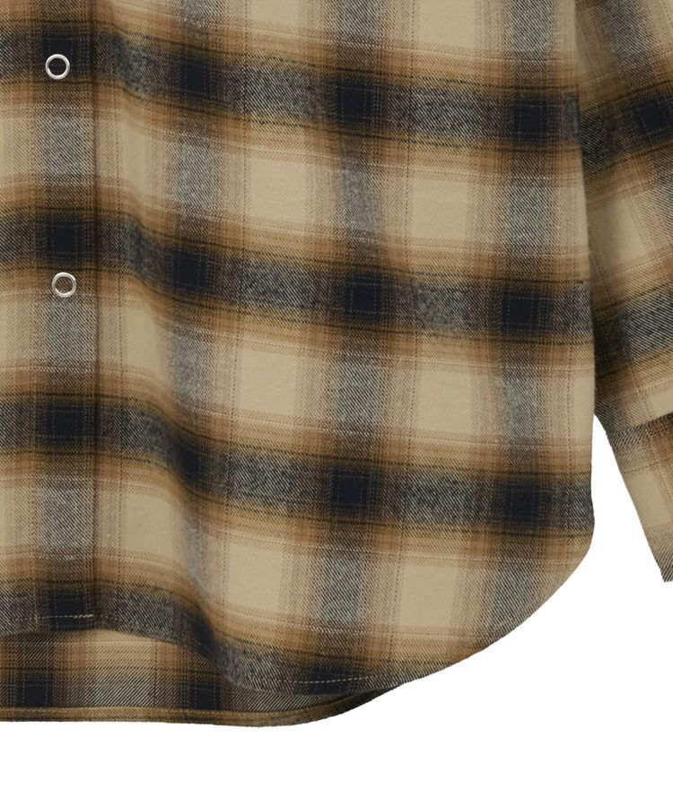 Green Parks「ネルチェックフードシャツ」|シャツ・ブラウス|