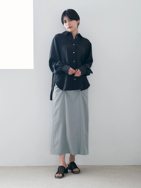 YECCA VECCA「シャーリングロングナロースカート」|スカート|