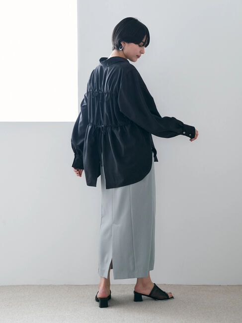 YECCA VECCA「シャーリングロングナロースカート」|スカート|