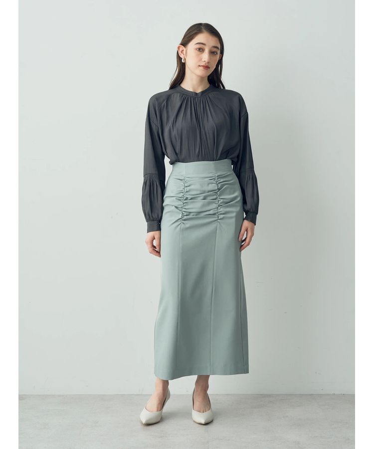 YECCA VECCA「シャーリングロングナロースカート」|スカート|