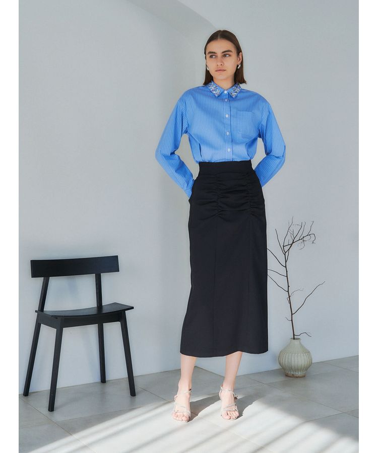 YECCA VECCA「シャーリングロングナロースカート」|スカート|