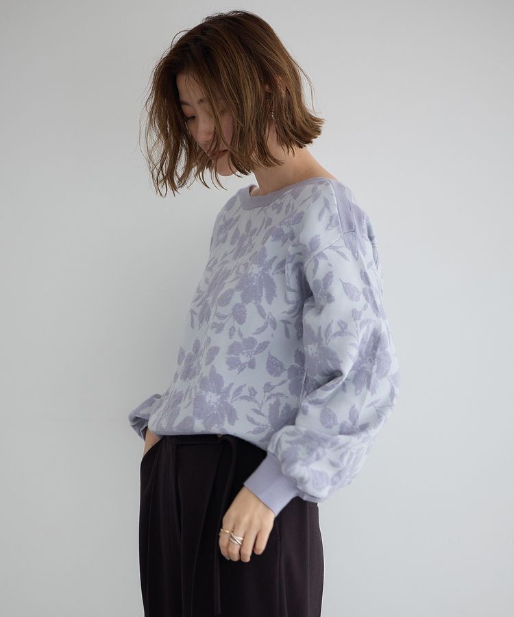 YECCA VECCA「フラワー柄ふくれジャガードニット」|ニット・セーター|