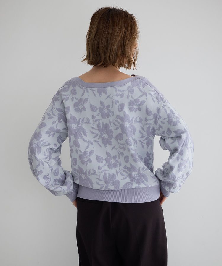 YECCA VECCA「フラワー柄ふくれジャガードニット」|ニット・セーター|