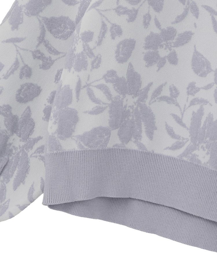 YECCA VECCA「フラワー柄ふくれジャガードニット」|ニット・セーター|