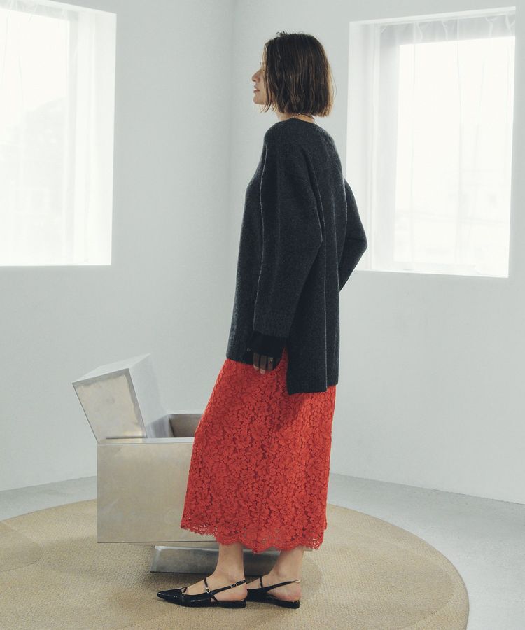 YECCA VECCA「レースナロースカート」|タイト|