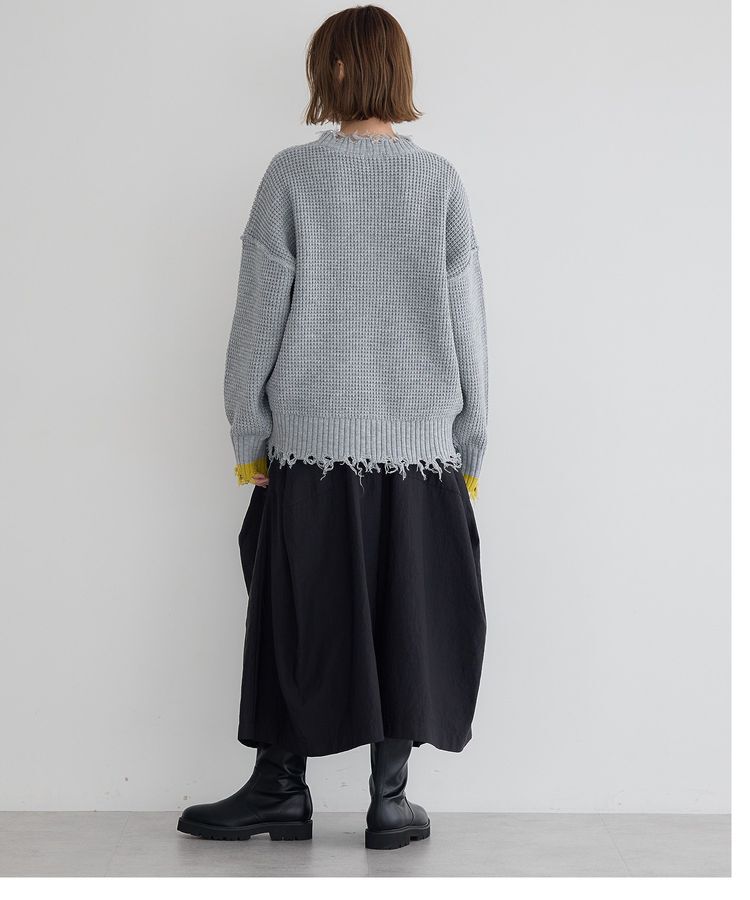 Editt by YECCA VECCA「ダメージルーズニット」|ニット・セーター|