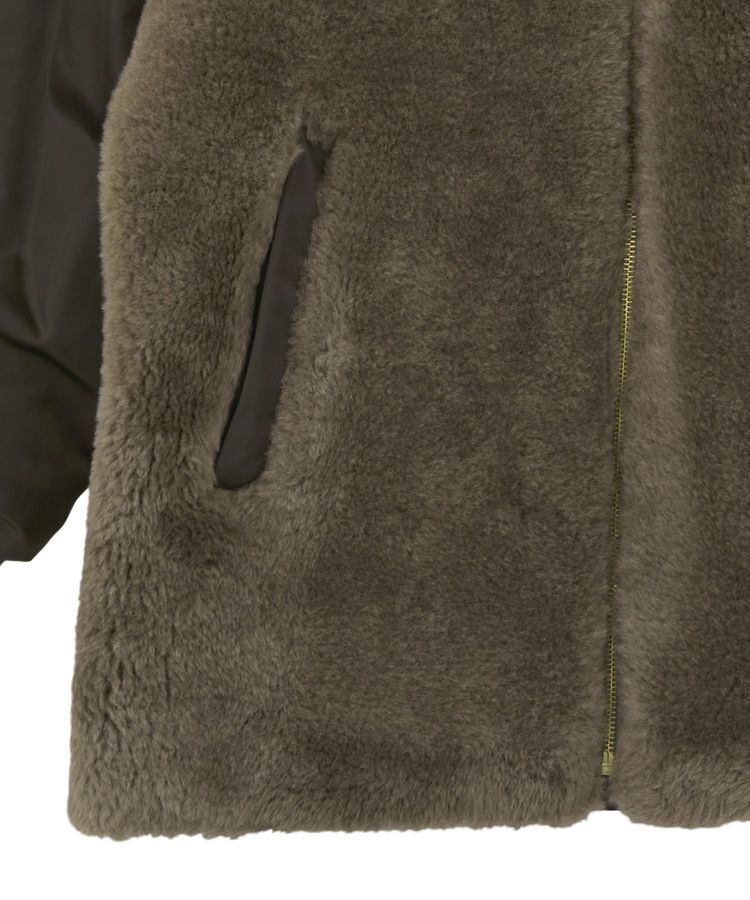 GARAGE OF GOOD CLOTHING「ヘイジーボア切り替えコート」|ノーカラーコート|