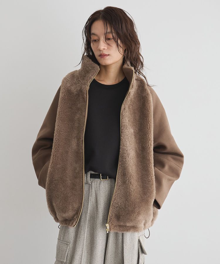 GARAGE OF GOOD CLOTHING「ヘイジーボアショートコート」|その他|Mocha