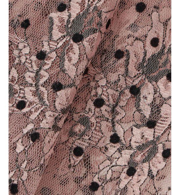 LOULOU WILLOUGHBY「【LOULOU WILLOUGHBY】フロッキードットレースワンピース」|ワンピース|