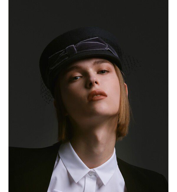 LOULOU WILLOUGHBY「【LOULOU WILLOUGHBY】ベロアリボンキャスケット」|キャップ・キャスケット|