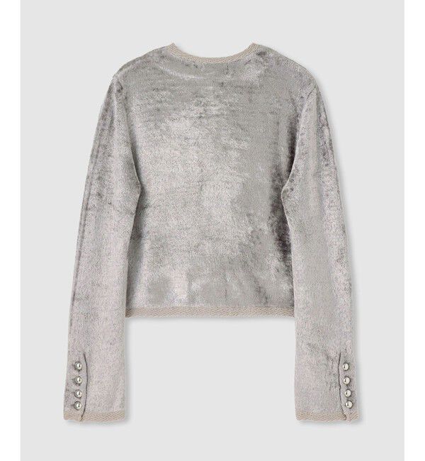 allureville「ベロアニットジャケット」|カーディガン|