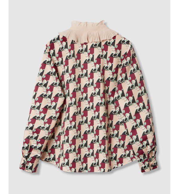 LOULOU WILLOUGHBY「【LOULOU WILLOUGHBY】ホースジオメトリックプリントブラウス」|シャツ・ブラウス|