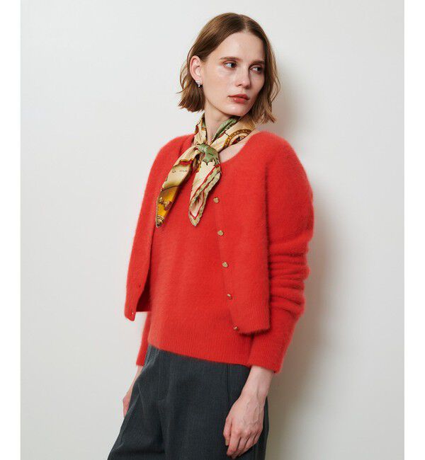 allureville「カシミヤブレンドファー加工カーディガン」|カーディガン|