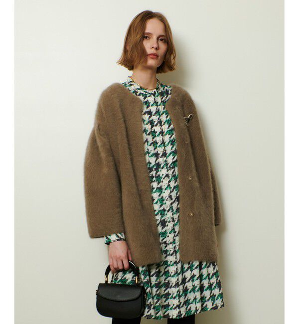 allureville「シアリングニットコーディガン」|ダッフルコート|