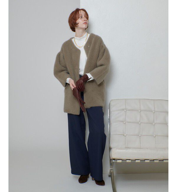 allureville「シアリングニットコーディガン」|ダッフルコート|