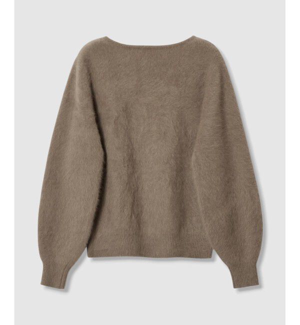 allureville「カシミヤブレンドファー加工Ｖプルオーバー」|ニット・セーター|