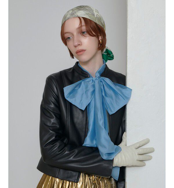 allureville「スタンドカラーレザーライダースジャケット」|ライダースジャケット|