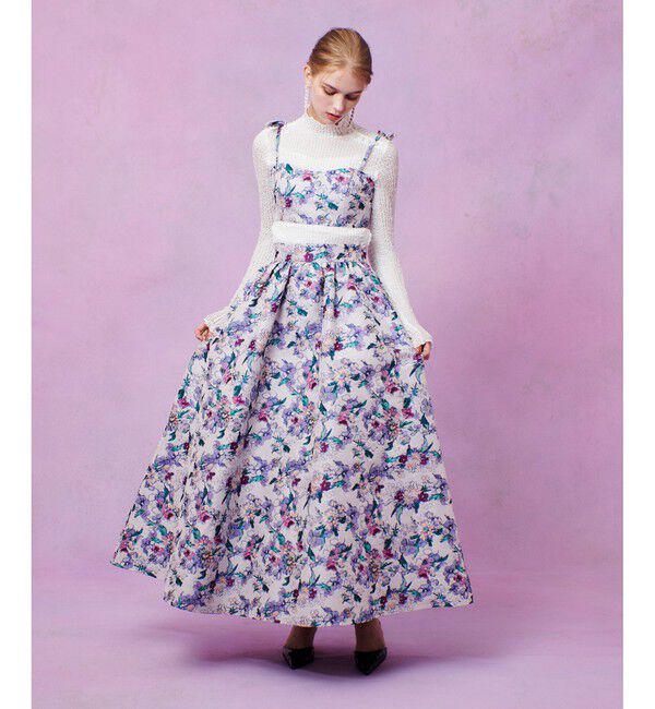 LOULOU WILLOUGHBY「【LOULOU WILLOUGHBY】LIMONTAフラワージャガードスカート」|スカート|