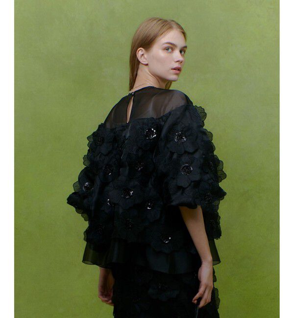 LOULOU WILLOUGHBY「【LOULOU WILLOUGHBY】オーガンフラワーブラウス」|シャツ・ブラウス|