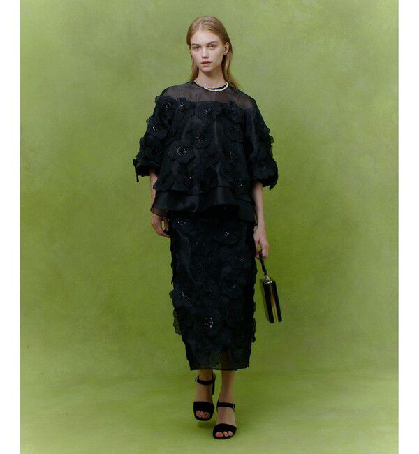 LOULOU WILLOUGHBY「【LOULOU WILLOUGHBY】オーガンフラワーブラウス」|シャツ・ブラウス|