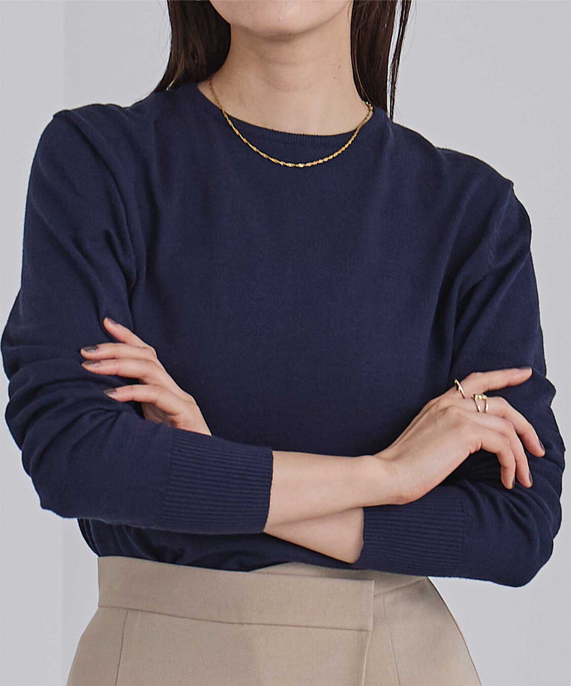 ur's「カシミヤタッチクルーネックニットトップス」|ニット・セーター|