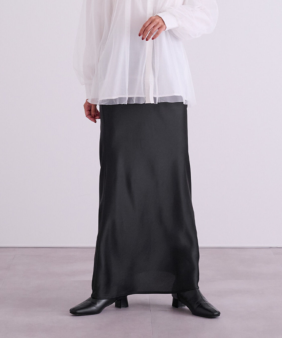 ur's「4.5cmスクエアトゥブーツ」|ショートブーツ|