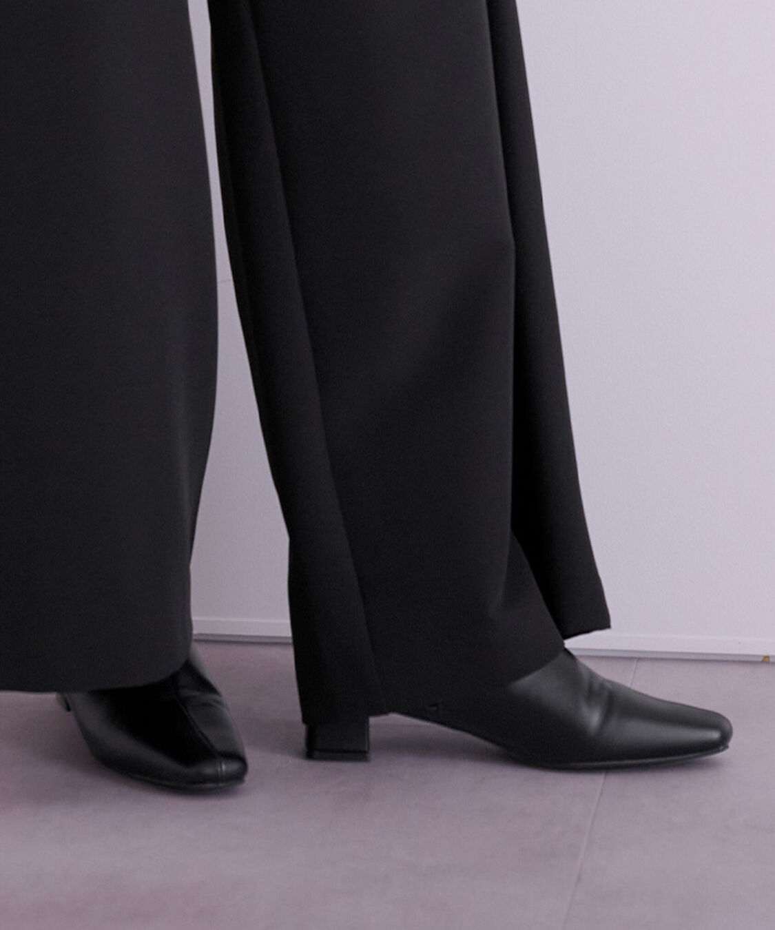 ur's「4.5cmスクエアトゥブーツ」|ショートブーツ|