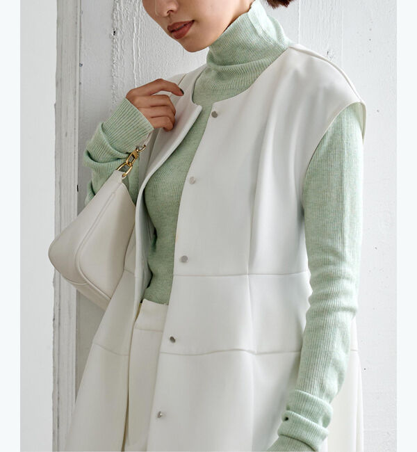 ur's「ウールブレンドロングスリーブハイネックリブニット」|ニット・セーター|