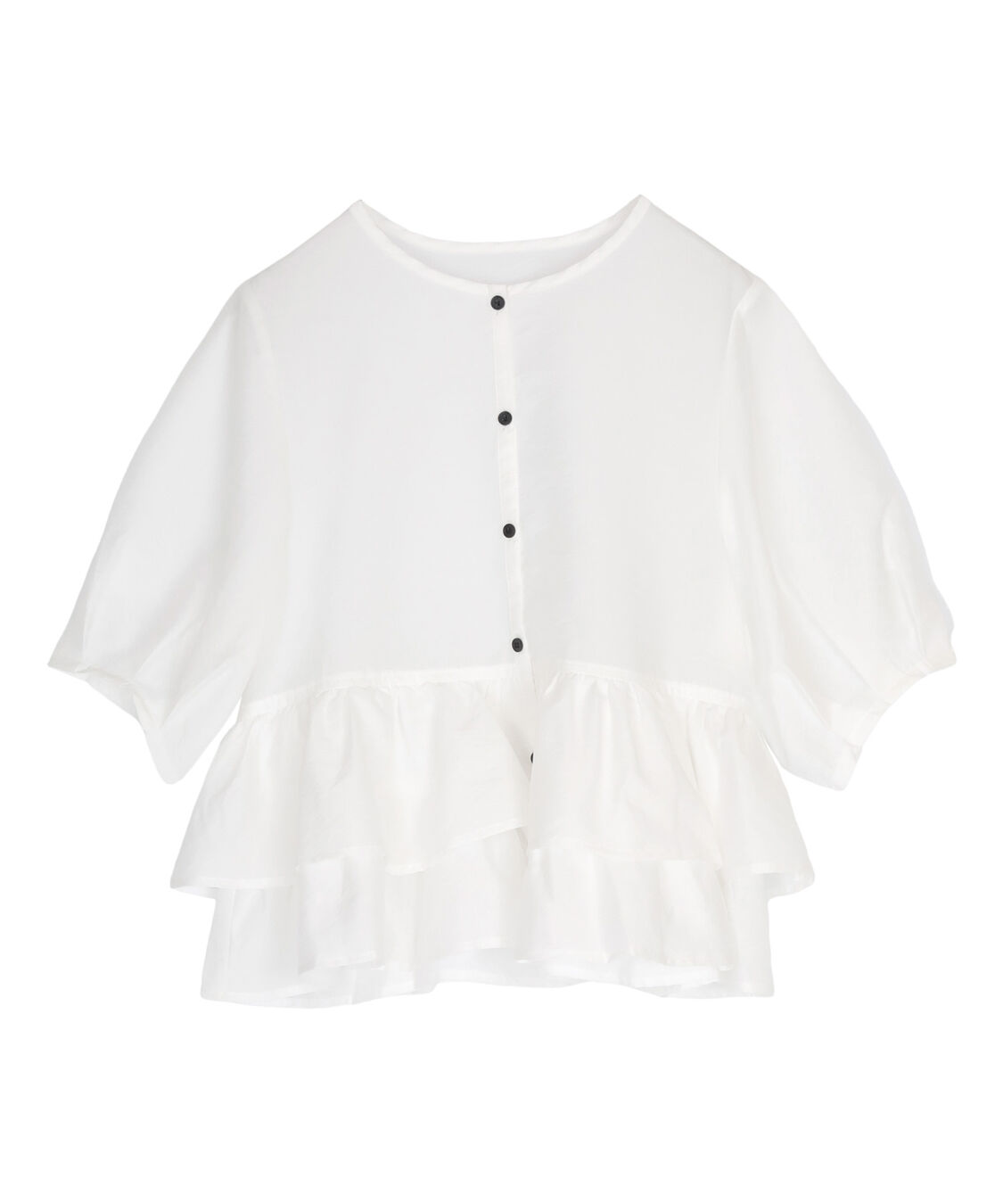 titivate「ペプラムショートランタンスリーブブラウス」|シャツ・ブラウス|