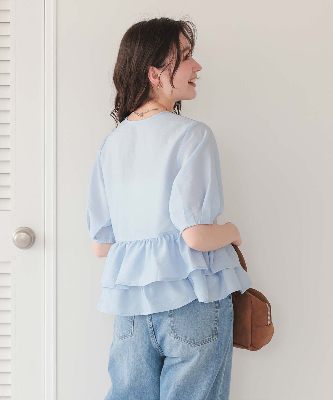 titivate「ペプラムショートランタンスリーブブラウス」|シャツ・ブラウス|
