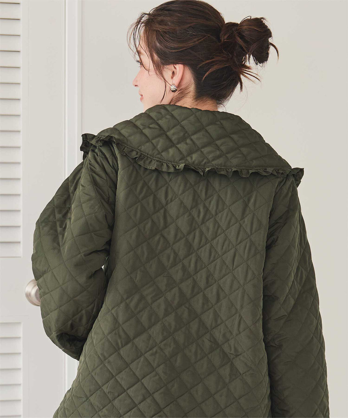 titivate「【高山直子さんコラボアイテム】襟付きキルティングジャケット」|ノーカラージャケット|