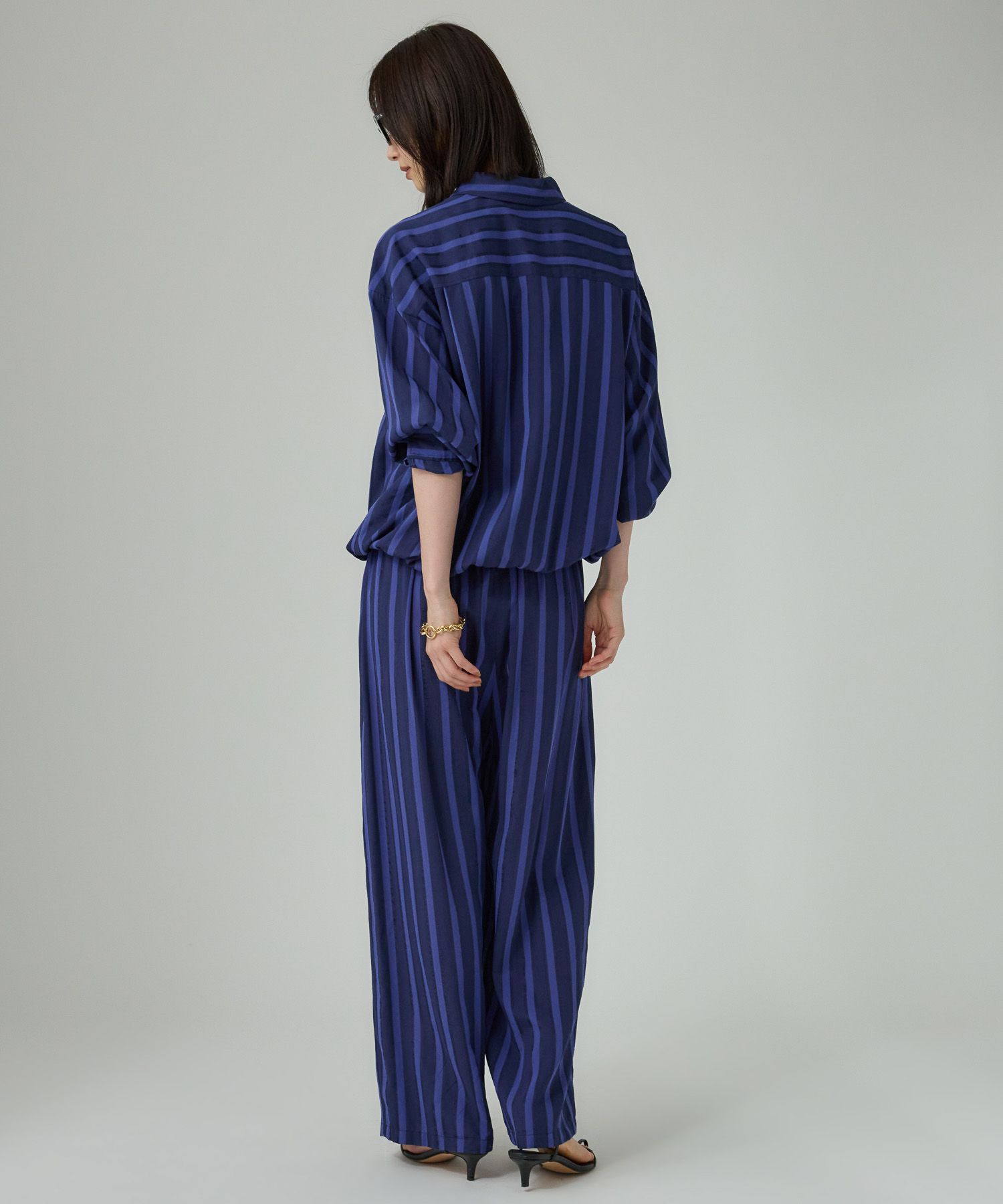 BABYLONE「キュプラストライプシャツ」|シャツ・ブラウス|