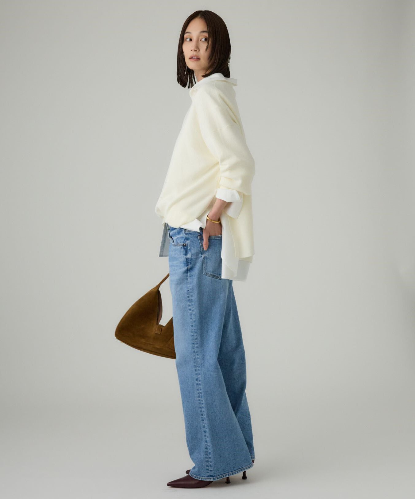 BABYLONE「ボートネックポンチョニット	」|ニット・セーター|