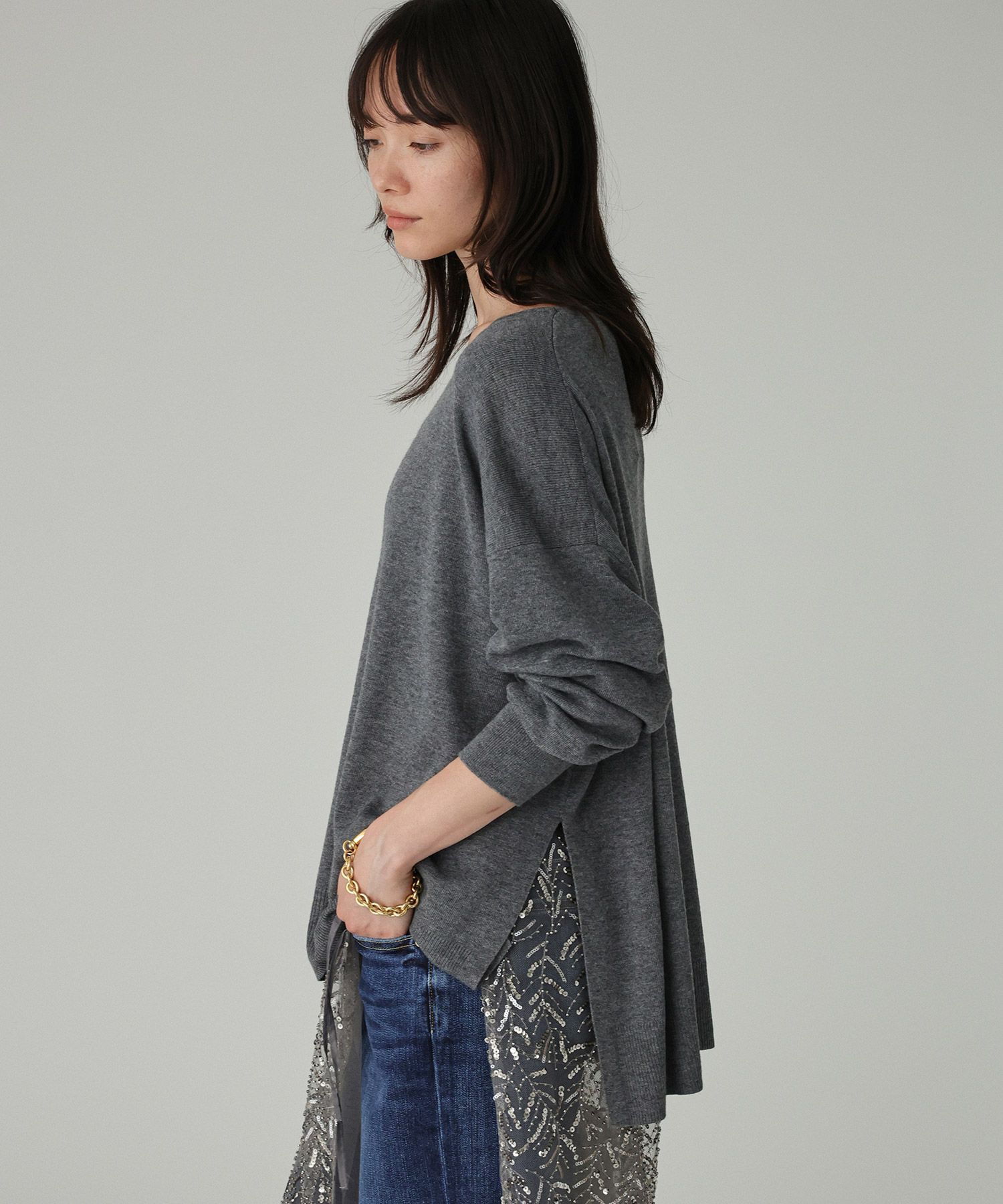 BABYLONE「ボートネックポンチョニット	」|ニット・セーター|