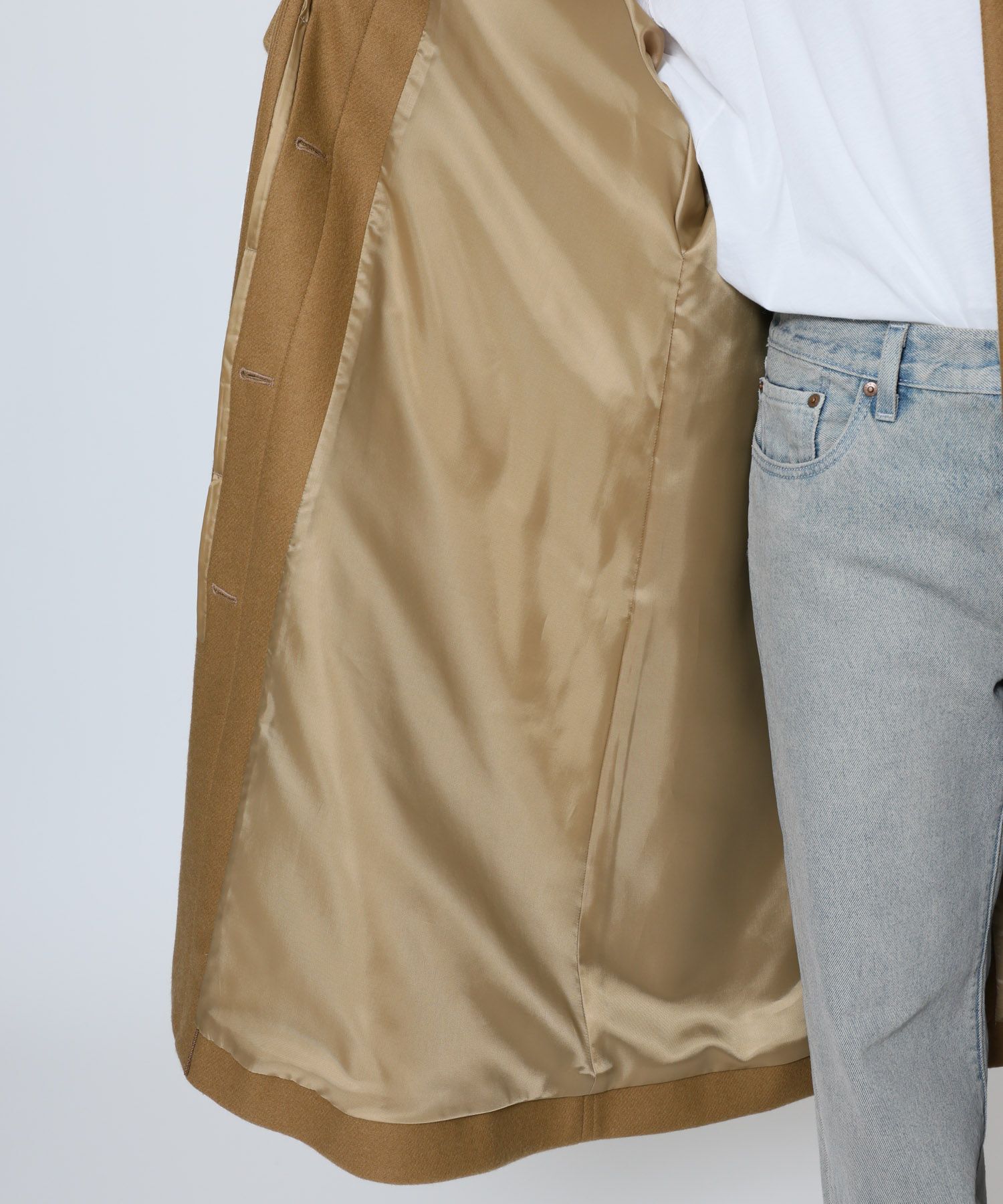 BABYLONE「ダブルメルトンステンカラーコート」|ステンカラーコート|