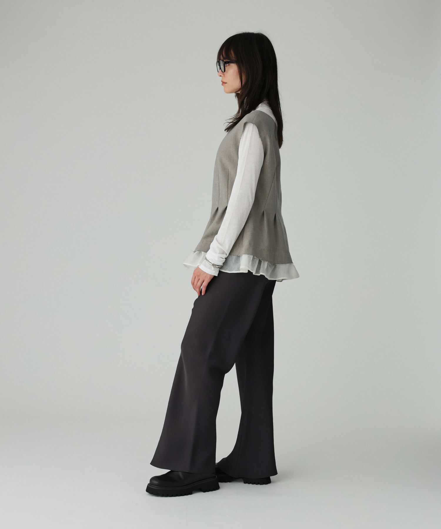 BABYLONE「ヘムレイヤードブラウス」|シャツ・ブラウス|