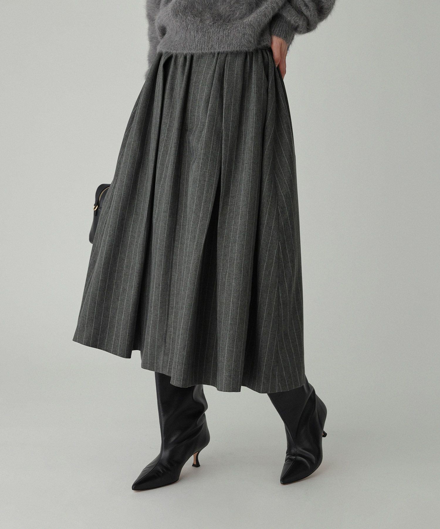 BABYLONE「メランジタックフレアスカート」|スカート|