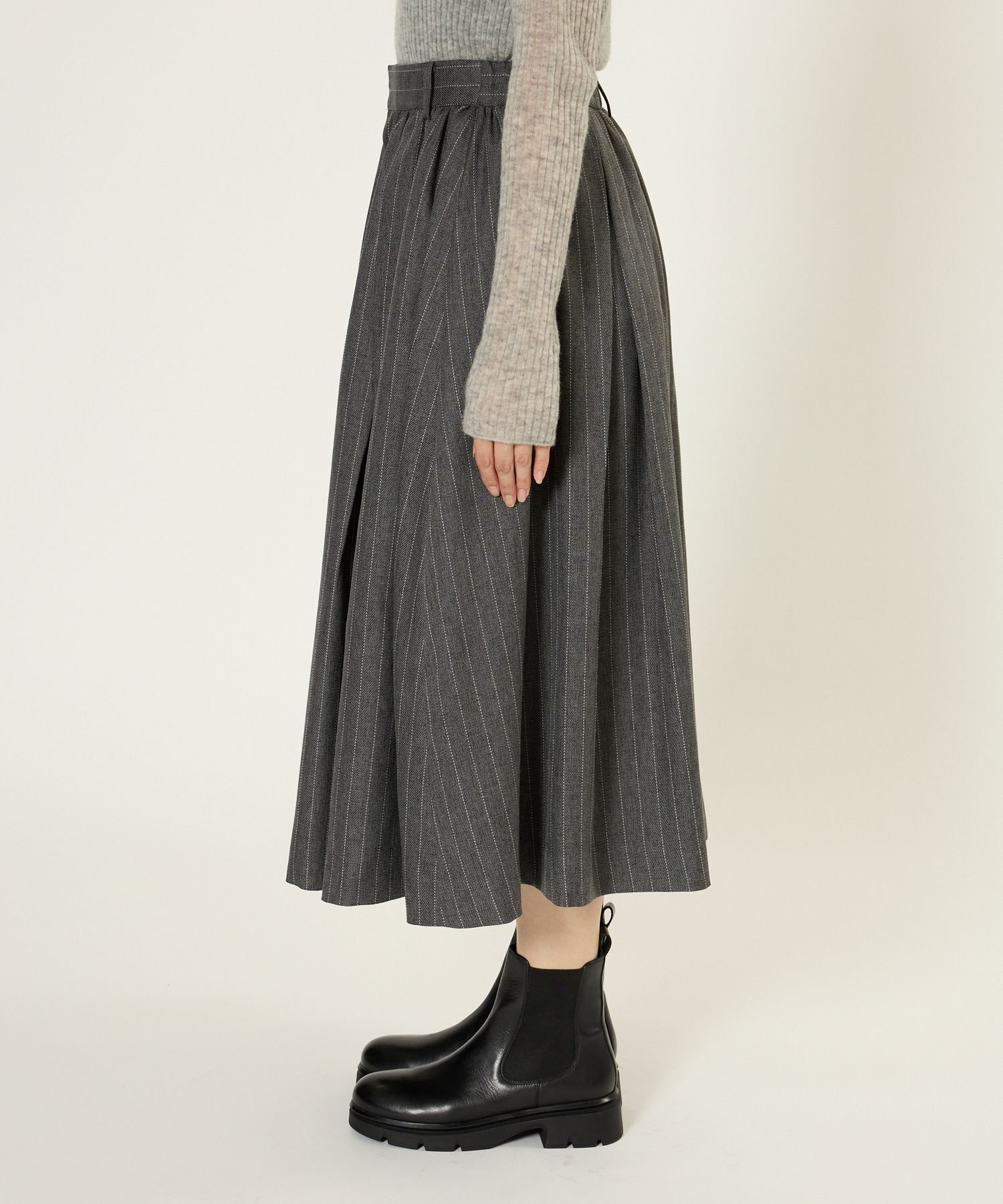 BABYLONE「メランジタックフレアスカート」|スカート|