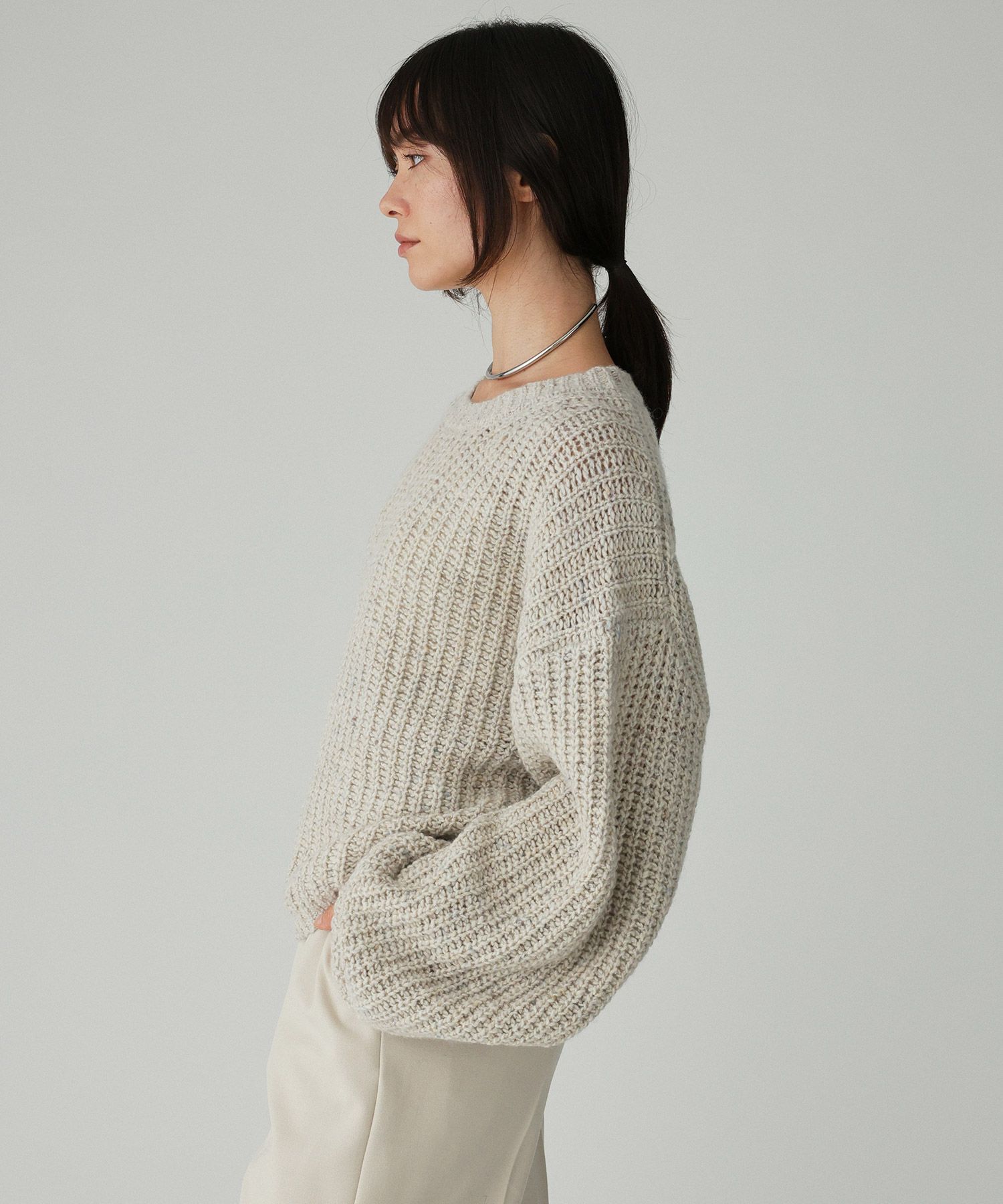 BABYLONE「カラーネップニット」|ニット・セーター|