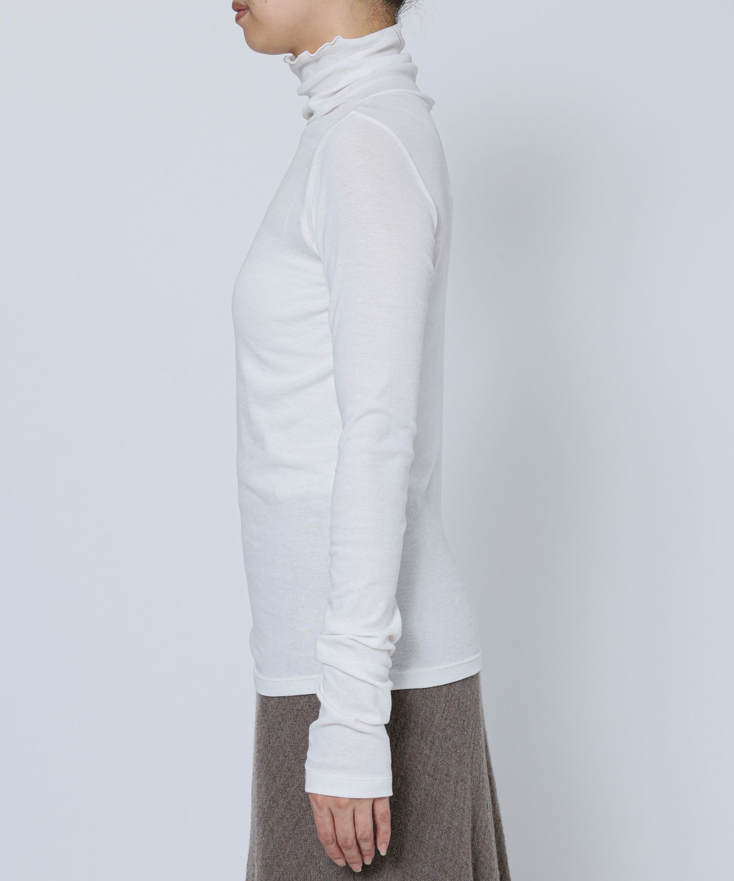 BABYLONE「シアーフライスタートルネックプルオーバー」|Tシャツ・カットソー|