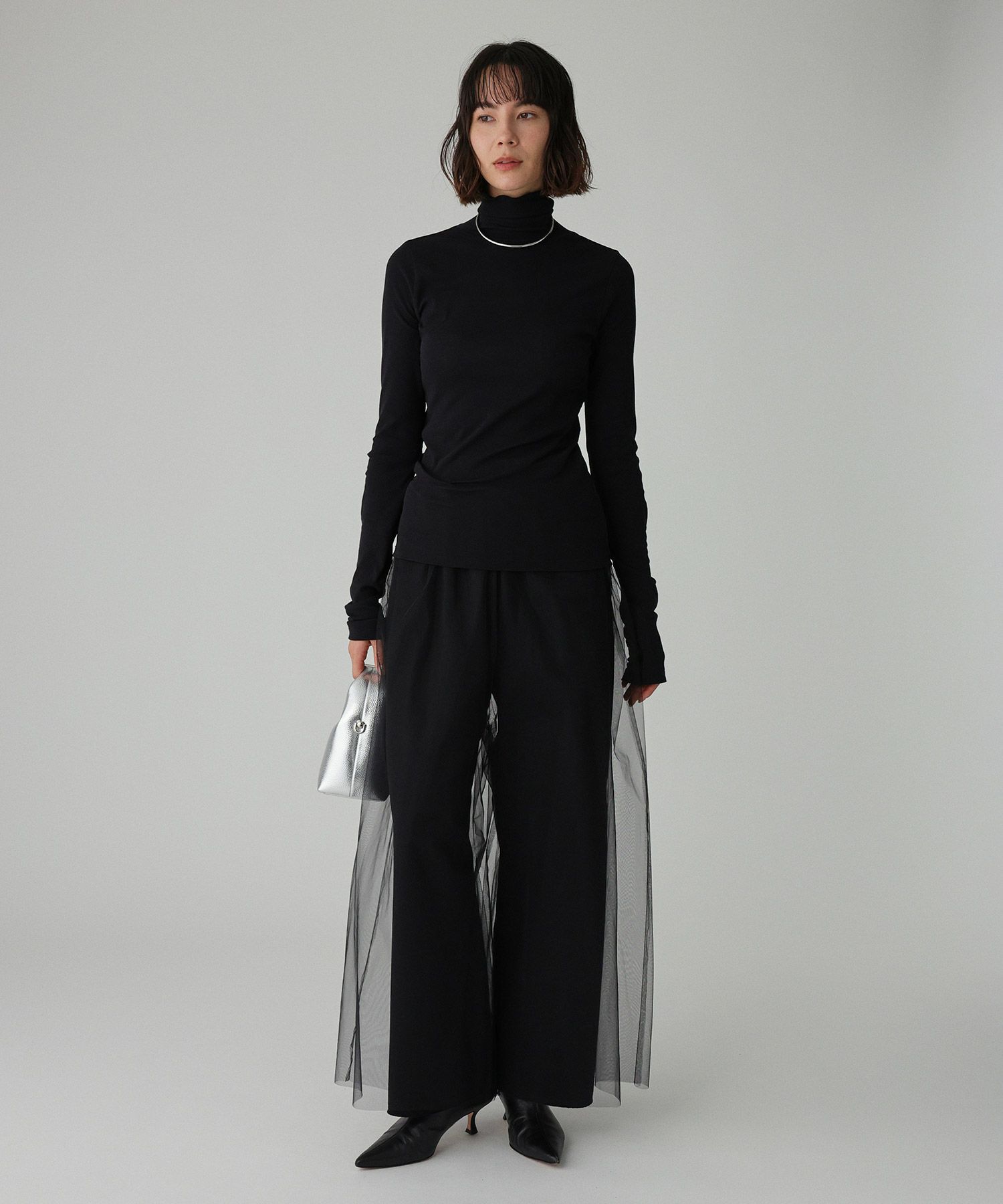 BABYLONE「シアーフライスタートルネックプルオーバー」|Tシャツ・カットソー|