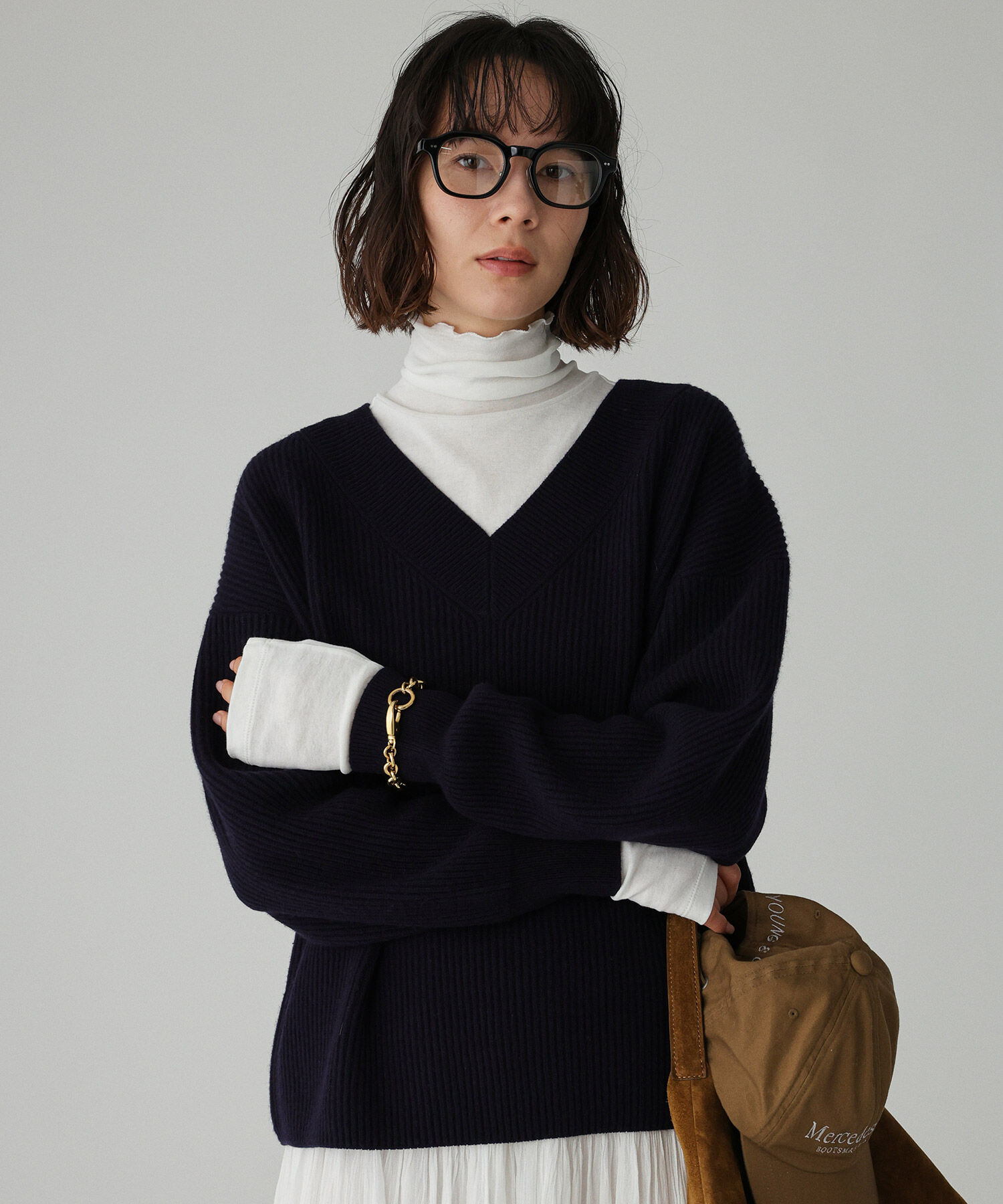 BABYLONE「シアーフライスタートルネックプルオーバー」|Tシャツ・カットソー|