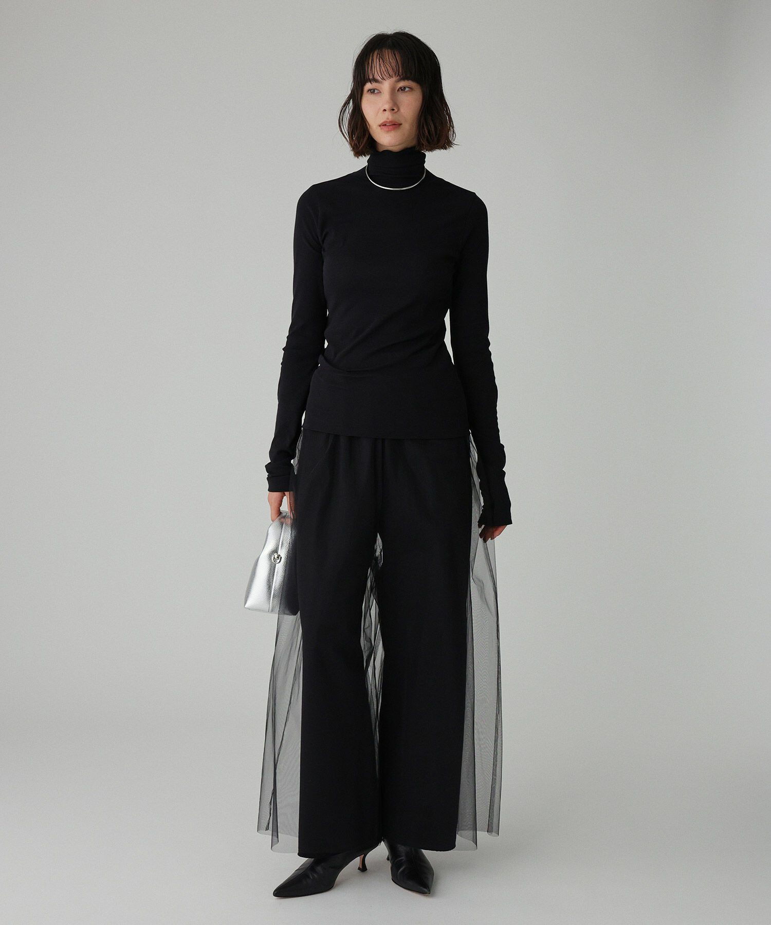 BABYLONE「シアーフライスタートルネックプルオーバー」|Tシャツ・カットソー|