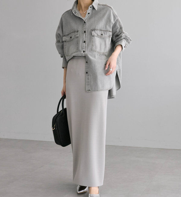  「《新色登場！/リバイバル》【-3kg見え / Du noir】ナロースカート」|スカート|