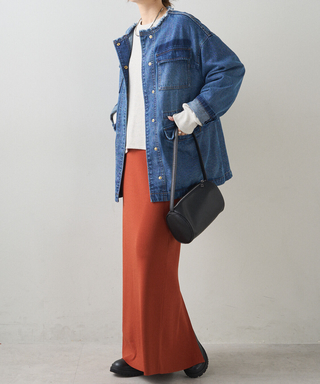  「《新色登場！/リバイバル》【-3kg見え / Du noir】ナロースカート」|スカート|