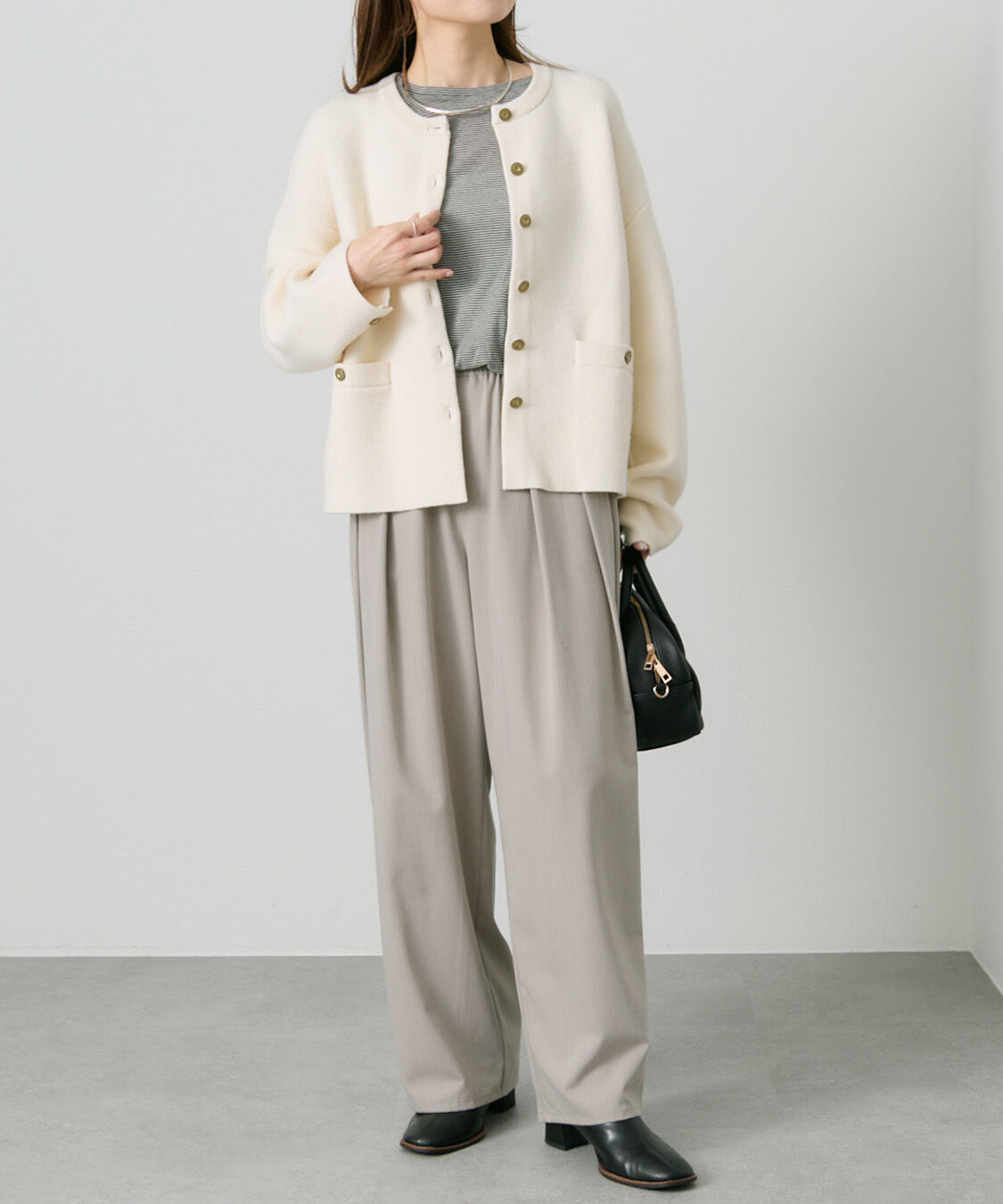  「【新色追加】ツータックウエストゴムストレッチパンツ」|その他|