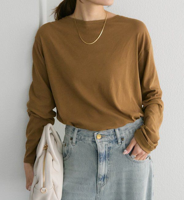  「【25AW新色登場！】コットンシアーカットソー」|プルオーバー|ベージュ系その他