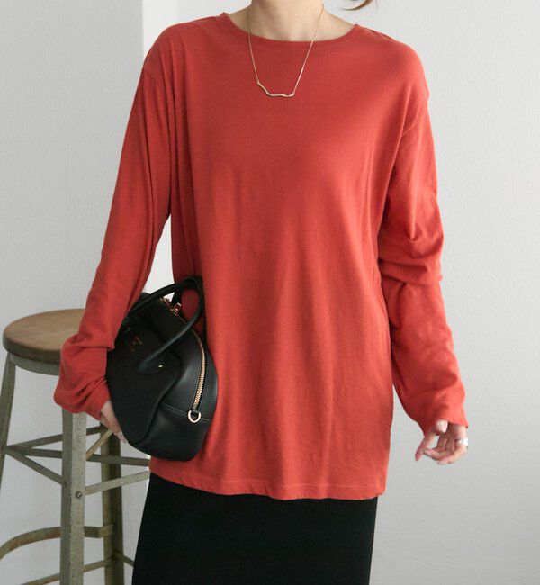  「【25AW新色登場！】コットンシアーカットソー」|プルオーバー|オレンジ系その他