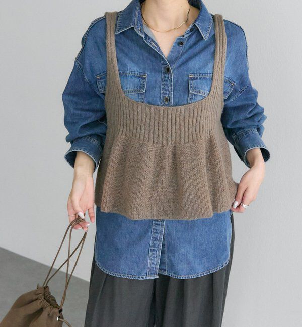  「ダブルポケットデニムシャツ」|シャツ・ブラウス|