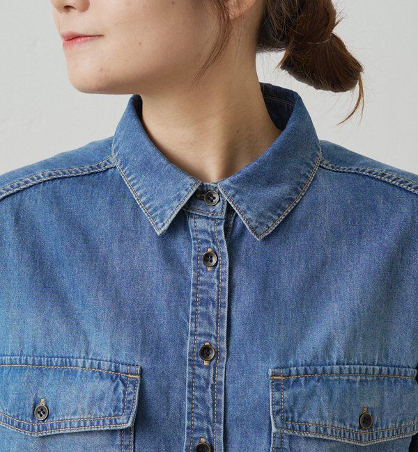  「ダブルポケットデニムシャツ」|シャツ・ブラウス|